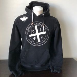Numero Black Hoodie with White Print - Men’s size M